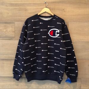 Supreme x Champion Script Crewneck Sweatshirt